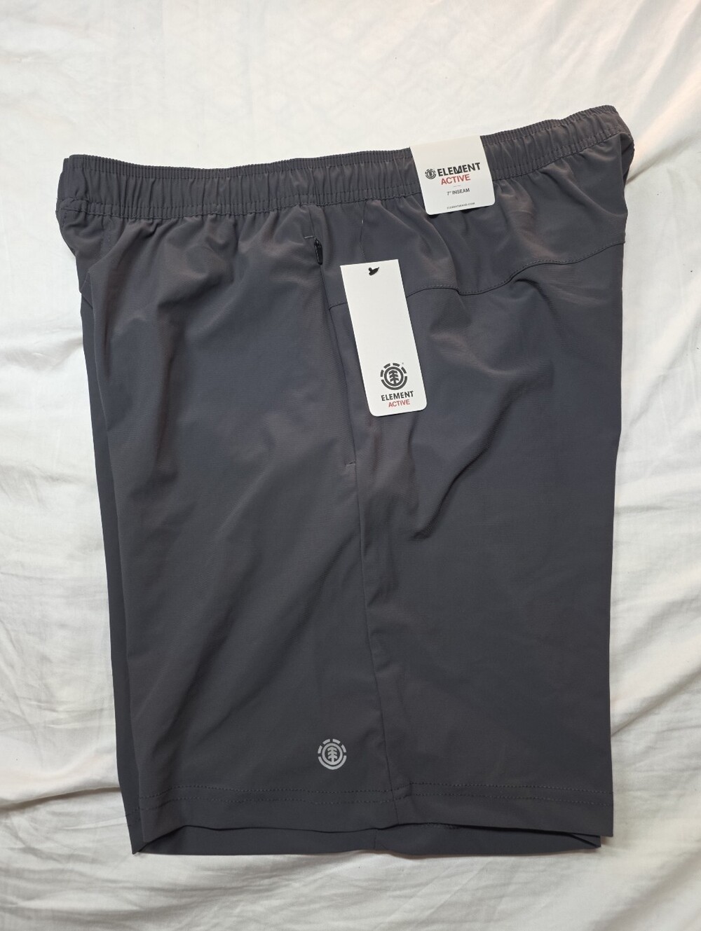 Element Active Gray Athletic Nylon Blend Shorts Men's Large 7 Inseam